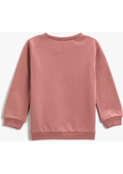 Baskılı Sweatshirt Bisiklet Yaka Pamuklu fiyatları