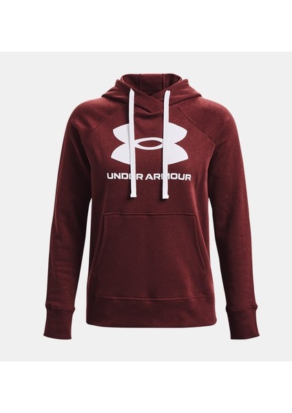 Kadın UA Rival Fleece Logo Kapüşonlu Üst 1356318-690 fırsatları