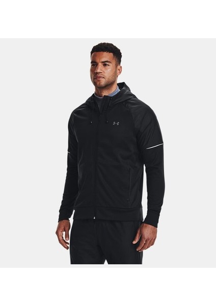 Erkek Armour Fleece® Storm Tam Boy Fermuarlı Kapüşonlu Üst 1373781-001