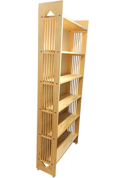 Kitaplık Dolap Masif Ahşap Ev ve Işyeri Kitaplık Raf A180-K1