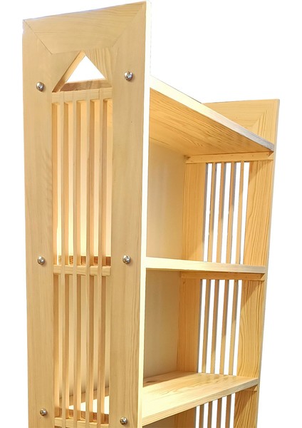 Kitaplık Dolap Masif Ahşap Ev ve Işyeri Kitaplık Raf A180-K1 fırsatları