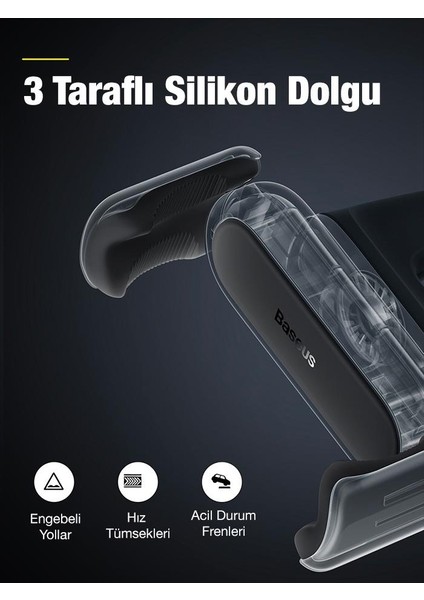 Baseus Araç Içi Yaylı Açılıp Kapanabilen Izgara Tip Havalandırma Girişli Telefon Tutucu
