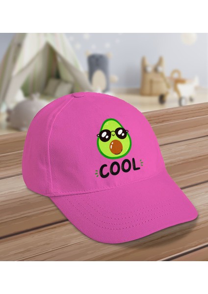 Kids Cool Tasarımlı Cotton Çocuk Şapkası-Pembe