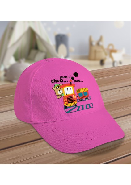 Kids Tren Tasarımlı Cotton Çocuk Şapkası-Pembe