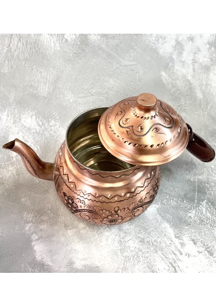 Bakır El İşlemeli Semaver Demliği 1,25 lt fiyatları