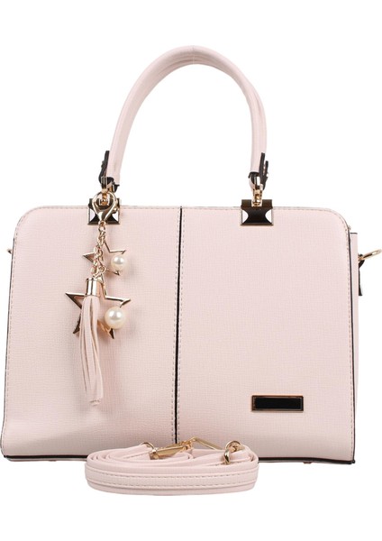 M903 Krem Suni Deri Bayan Çapraz El ve Omuz Çantası