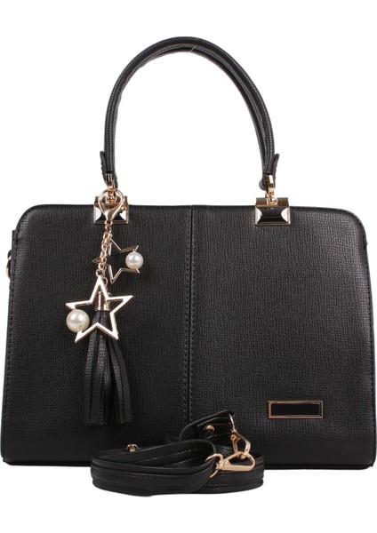 M903 Siyah Suni Deri Bayan Çapraz El ve Omuz Çantası