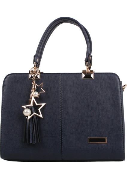 M903 Lacivert Suni Deri Bayan Çapraz El ve Omuz Çantası