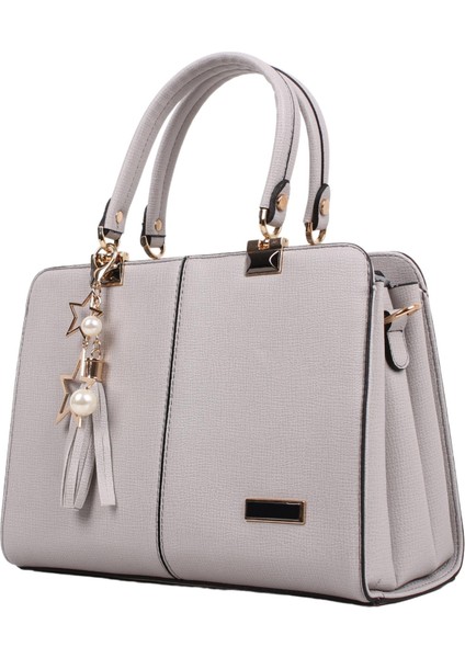 M903 Açık Gri Suni Deri Bayan Çapraz El ve Omuz Çantası modelleri