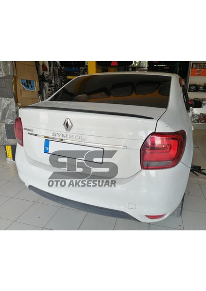 Renault Symbol 2013 Uyumlu Sonrası Bagaj Üstü Spoiler Piano Black Parlak Siyah