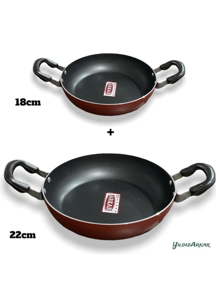 Çapar Group Teflon Omlet Tavası & Yumurta Sahanı 2'li (22-18CM)