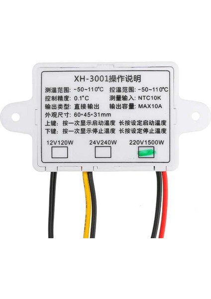 XH-W3001 Dijital Termostat - 220VAC - 1500W fırsatları