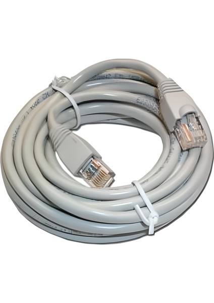 12 Metre Cat6 Lan  Internet Data Kablosu(Ethernet Modem RJ45 Uçlu Jacklı Network Adsl)-1 Kalite