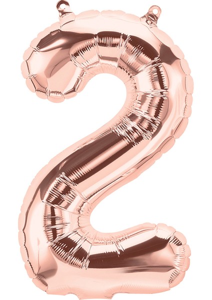 16" Inç 40 cm Folyo Balon Rose Gold 2 Rakamı
