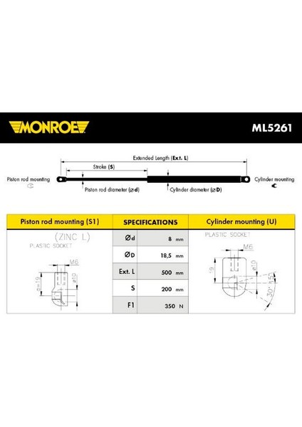 Volkswagen Bora 1999 2004 Motor Kaput Amortisörü Febı 23386 3445FO (Oem NO:1J0823359)
