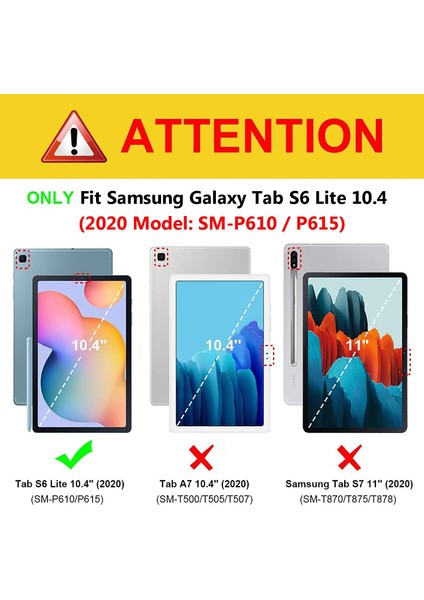 Samsung Galaxy Tab S6 Lite SM-P610 10.4" 360 Derece Dönebilen Standlı Kılıf
