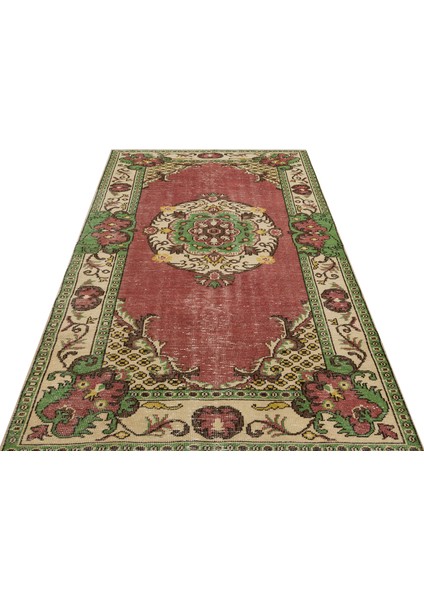 Eşsiz Anadolu Vintage Eskitme El Dokuma Halı 1,53 x 2,53 cm cm 8918
