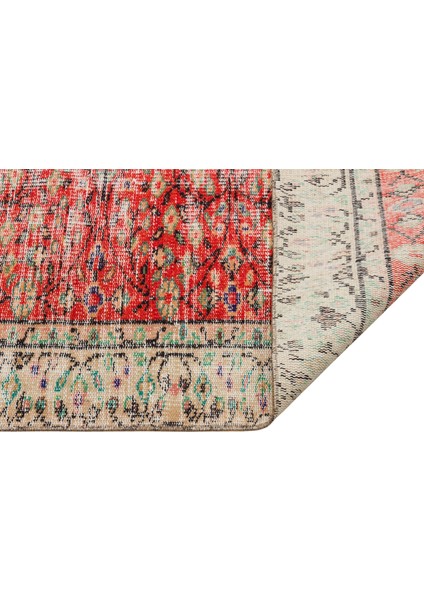 Eşsiz Anadolu Vintage Eskitme El Dokuma Halı 1,48 x 2,12 cm cm 8936
