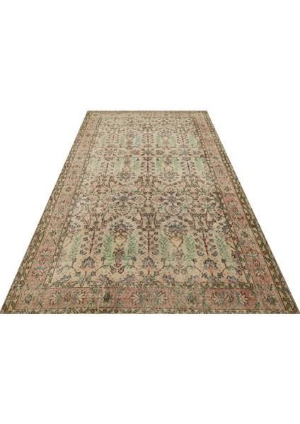 Eşsiz Anadolu Vintage Eskitme El Dokuma Halı 1,67 x 2,79 cm cm 8954