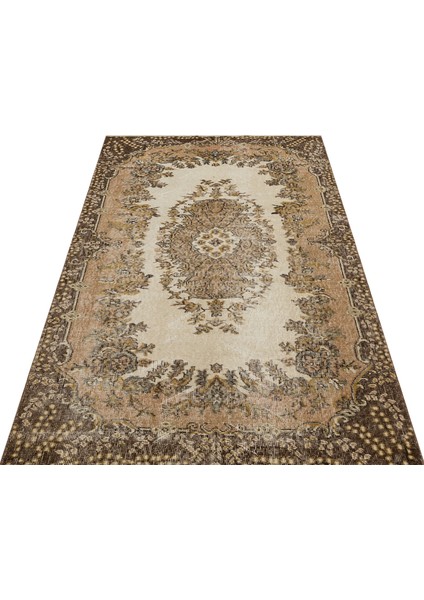 Gerçek El Dokuma Eskitme Vintage Halı 1,21 x 2,09 cm cm 8985