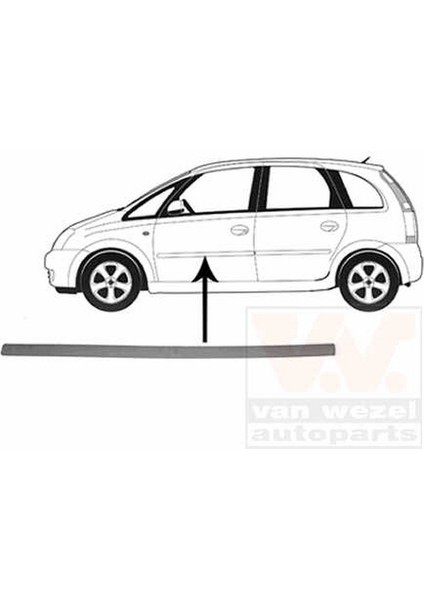 Opel Meriva 2003 Kapı Bandı Ön Sol Astarlı (Oem NO:5171183)