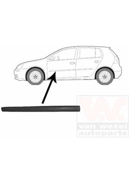 Volkswagen Golf5 2004 2010 Kapı Bandı Ön Sol 4 Kapılıya Göre (Oem NO:1K4853515B9B9)