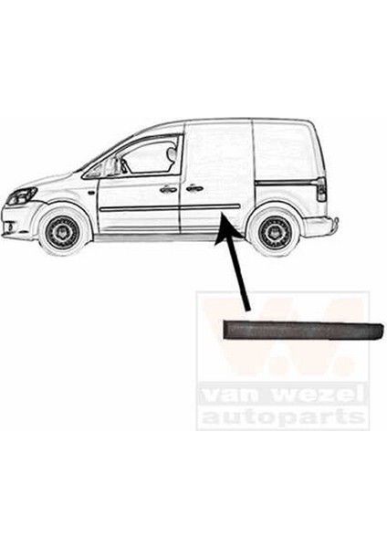 Volkswagen Caddy 2004 2015 Kapı Bandı Arka Sol (Oem NO:2K0853535E9B9)