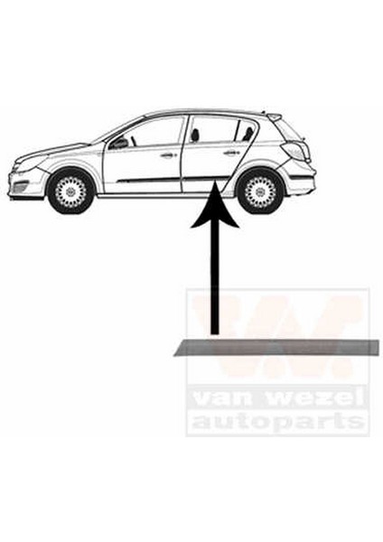 Opel Astra H 2004 Kapı Bandı Arka Sol Astarlı (Oem NO:5172401)