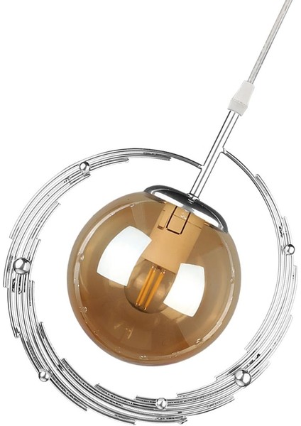 Titan Tekli Avize Krom Bal Cam