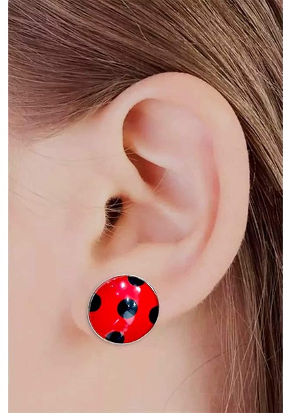 Mucizevi Uğurböceği Ladybug Küpe Kwami Mucize Küpe