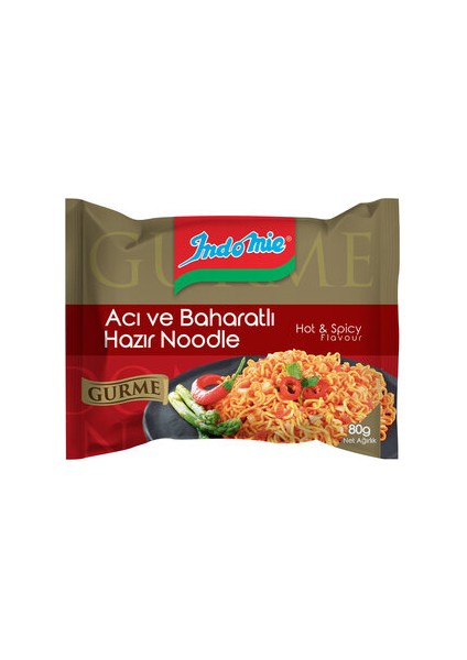 Gurme Acı ve Baharatlı Hazır Erişte 80 G * 5 Adet