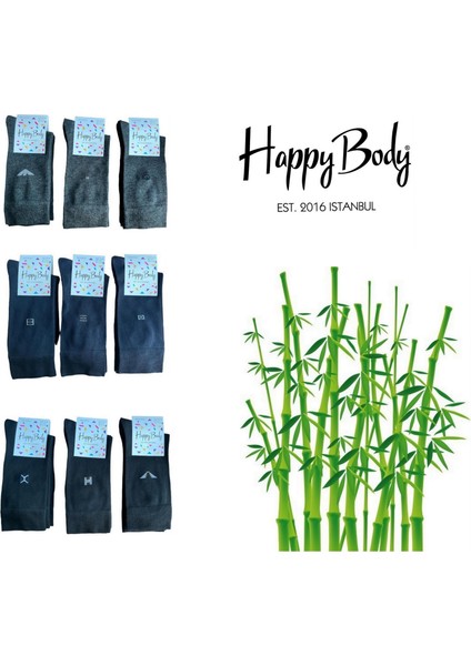 ÇORAP(ART.13398) Bambu 9lu Set Ince Kumaş Erkek Soket Dikişsiz Confort Lastik