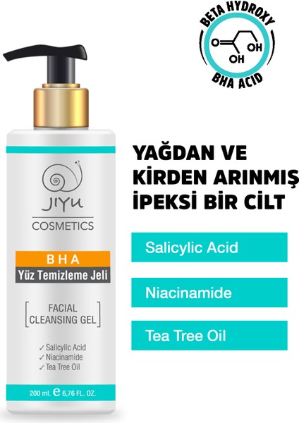 Karma ve Yağlı Ciltlere Özel Salisilik Asit (BHA) Yüz Yıkama Jeli 200 ml.