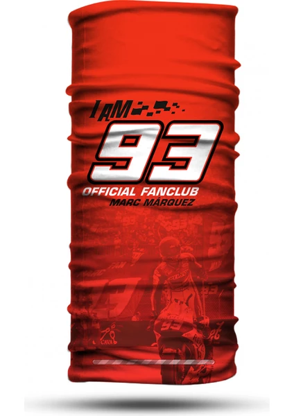 Dair Aksesuar Marquez 93 Desenli Motosiklet Boyunluk Bandana