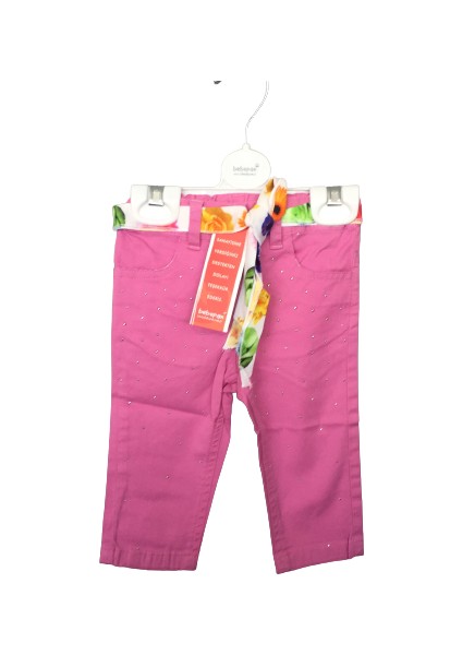 Kemerli Pembe Pantolon