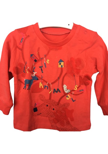 Geyik Kırmızı Sweatshirt