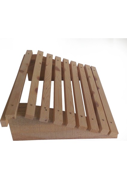 14 cm Yükseklikte Her Masaya Uyumlu Genişlikte Çıtalı Tarz Masa Altı Ayak Desteği 40 Cm. x 40 Cm.