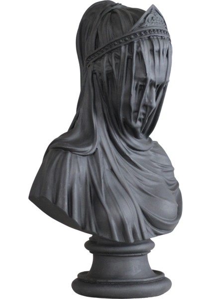 Duvaklı Gelin Tüllü Kadın Siyah Büst Heykel fiyatları