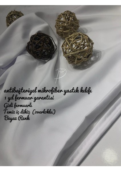 Mikrofiber Antibakteriyel Gizli Fermuarlı Yastık Kılıfı (10 Adet)