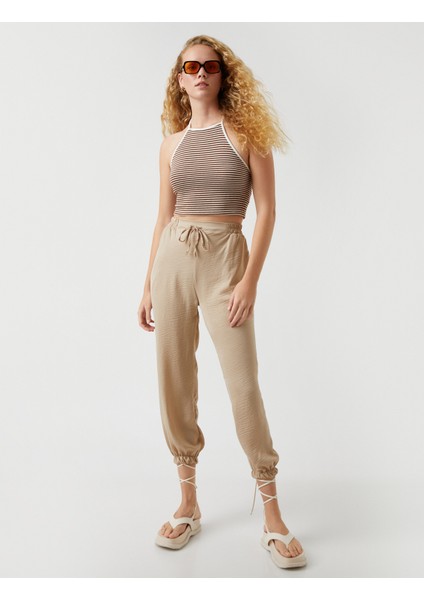 Jogger Pantolon Beli Bağlamalı Cepli