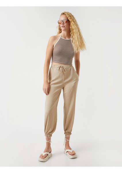 Jogger Pantolon Beli Bağlamalı Cepli