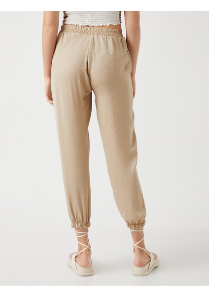 Jogger Pantolon Beli Bağlamalı Cepli
