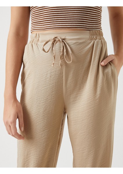 Jogger Pantolon Beli Bağlamalı Cepli