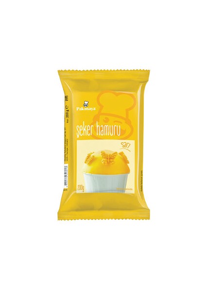 Şeker Hamuru Sarı 200 G * 12 Adet