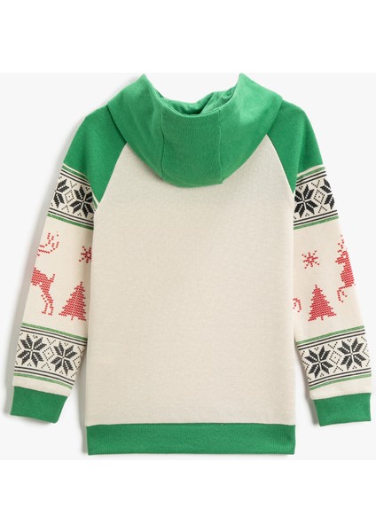 Kapüşonlu Sweatshirt Baskılı Dokuma Detaylı fiyatları