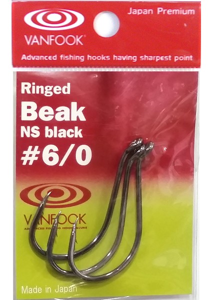 Ringed Beak Delikli Iğne Ns Black #6/0 (3 Adet)