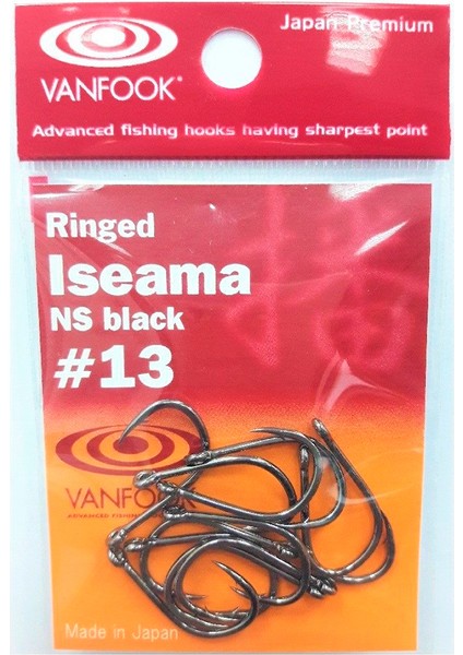 Ringed Iseama Delikli Iğne Ns Black #13 (12 Adet)