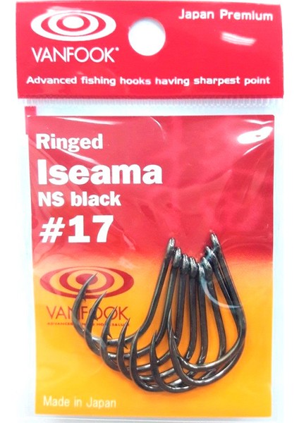Ringed Iseama Delikli Iğne Ns Black #17 (8 Adet)
