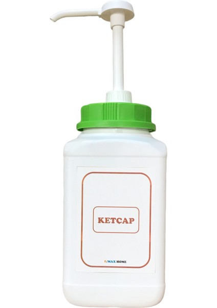 Pompalı Ketçap Kutusu & 2.5 lt Ketçap Kabı Pompalı Ketçap Pompası Dispanseri