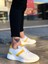 BA0139 Içi Dışı Hakiki Deri Beyaz Sarı Sneakers Erkek Ayakkabı 3